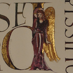 Religious calligraphy by Tess Cooling: Choose You This Day